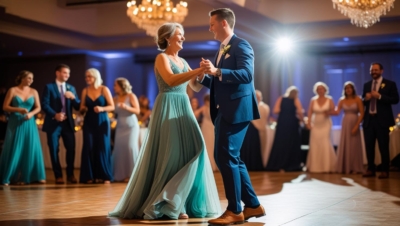 Mother and Son Dancing at a Wedding DJ Rock My World